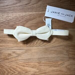 Janie and Jack Boys Bowtie 6 Years Old and Up Yellow Linen Blend New